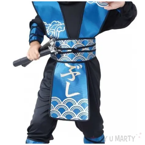stroj dla dzieci wojownik ninja zestaw niebieski godan rozm 110 120