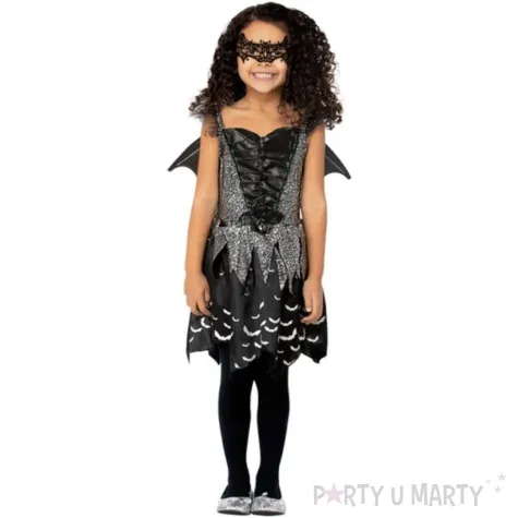 stroj dla dzieci wrozka nietoperz czarny smiffys rozm 130 140 cm