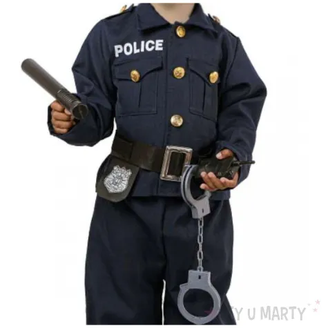 stroj dla dzieci zestaw policjanta zestaw mundur i akcesoria granatowy godan rozm 92 104