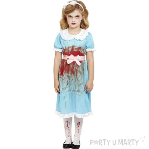 stroj dla dzieci zla blizniaczka lsnienie blekitny smiffys rozm 146 158 cm