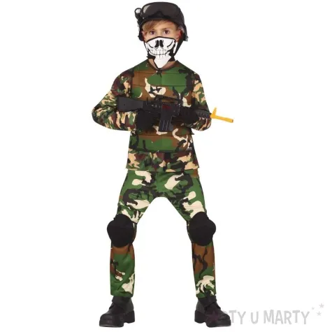 stroj dla dzieci zolnierz mundur guirca 7 9 lat rozm 122 134 cm