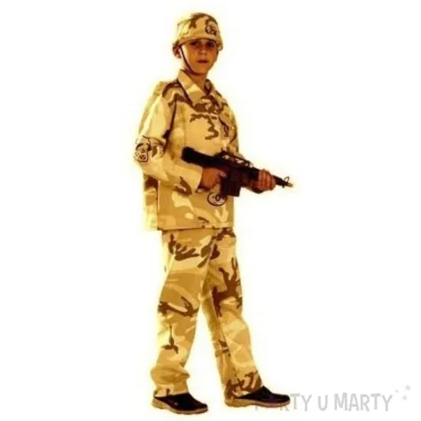 stroj dla dzieci zolnierz pustynny partytino 122 128 cm
