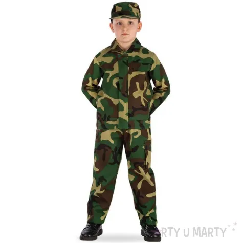 stroj dla dzieci zolnierz w kamuflazu carnivaltoys rozm 134 140 cm