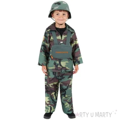 stroj dla dzieci zolnierz w moro smiffys rozm 146 158 cm