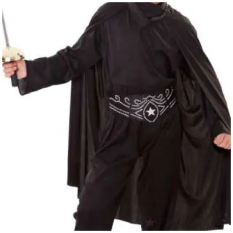 stroj dla dzieci zorro czarna maska fyasa 122 134 cm