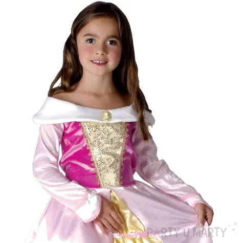 stroj dla dziecka ksiezniczka rozowy zloty godan 110 120