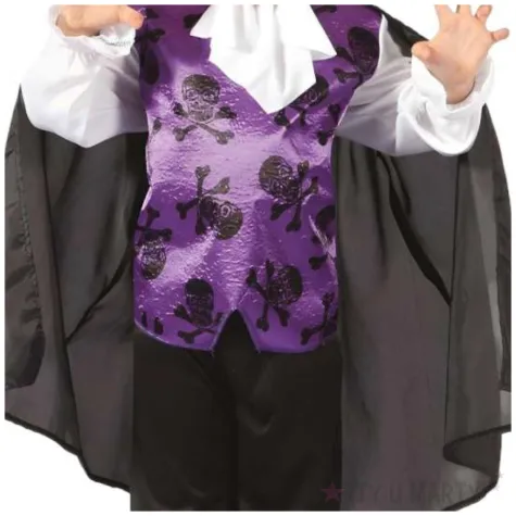 stroj dla dziecka na halloween karnawal gotycki wampir hrabia drakula rozm 92 104 cm