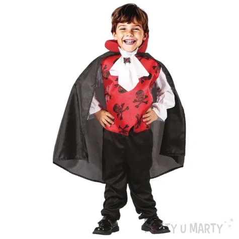 stroj dla dziecka na halloween karnawal gotycki wampir hrabia drakula rozm 92 104 cm