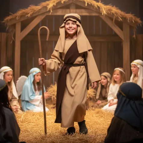 stroj dla dziecka na jaselka bal swietych jozef szata pasek nakrycie glowy 110 116