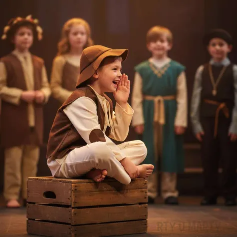 stroj dla dziecka na jaselka przedstawienie szkolne pastuszek kamizelka i czapka 134 140