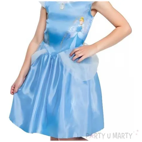 stroj dla dziewczynki na karnawal kopciuszek sukienka blekitny rozm 122 134