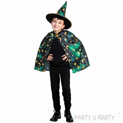 stroj dzieciecy kostium dla chlopca na halloween andrzejki czarodziej rozm 110 120