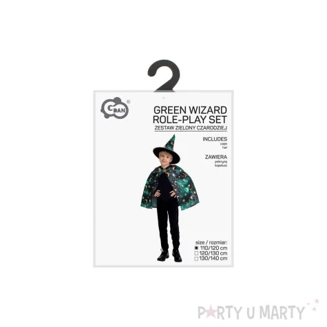 stroj dzieciecy kostium dla chlopca na halloween andrzejki czarodziej rozm 110 120