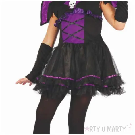 stroj dzieciecy na halloween andrzejki czarownica nietoperz sukienka skrzydla rozm 110 120