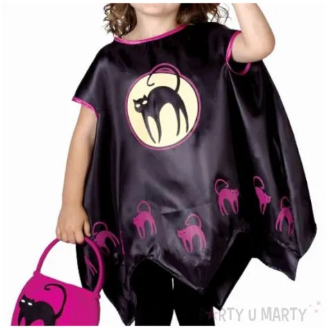 stroj dzieciecy na halloween andrzejki czarownica peleryna kapelusz torba rozm 92 104