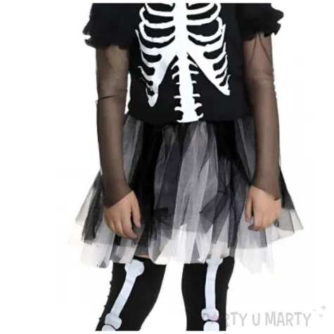 stroj dzieciecy na halloween karnawal sukienka szkieletor rozm 110 120