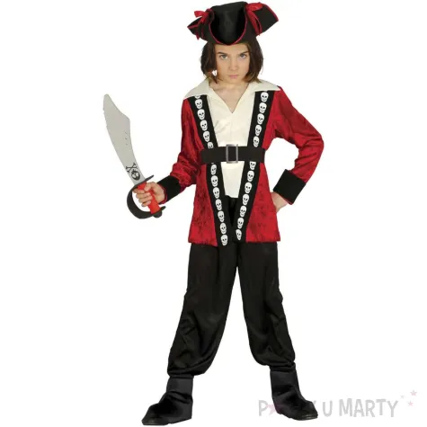 stroj dzieciecy na karnawal halloween zestaw pirat rozm 122 134