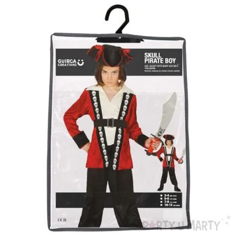 stroj dzieciecy na karnawal halloween zestaw pirat rozm 122 134