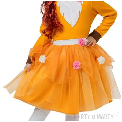 stroj dzieciecy sukienka dla dziewczynki na karnawal lisek zestaw rozm 120 130