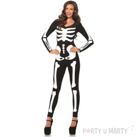 stroj kombinezon szkielet leg avenue czarno bialy rozm s