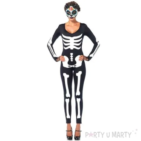 stroj kombinezon szkielet leg avenue czarno bialy rozm s