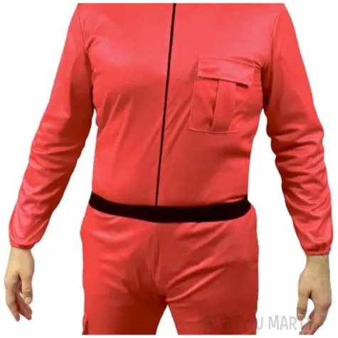 stroj meski na karnawal cosplay straznika squid game kombinezon z maska i kapturem rozm l