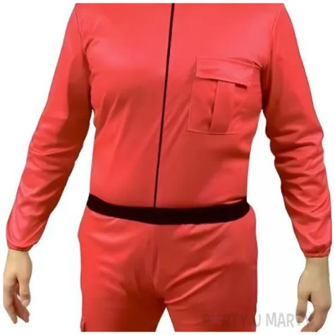 stroj meski na karnawal cosplay straznika squid game kombinezon z maska i kapturem rozm l