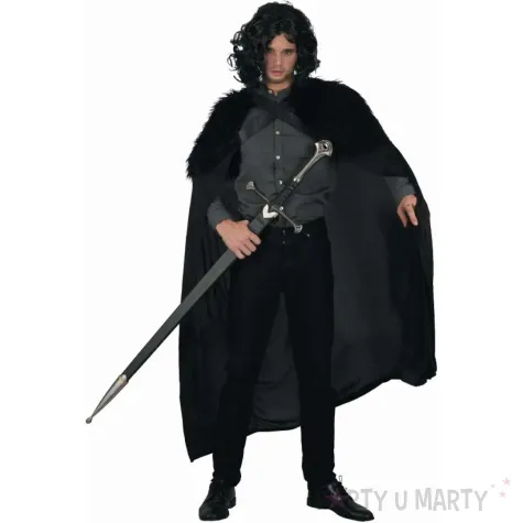 stroj meski na karnawal peleryna jon snow gra o tron czarny godan rozm m