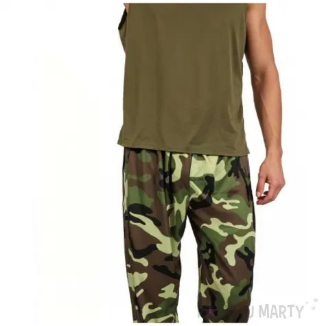 stroj meski na karnawal zolnierz koszulka spodnie i czapka moro rozm m