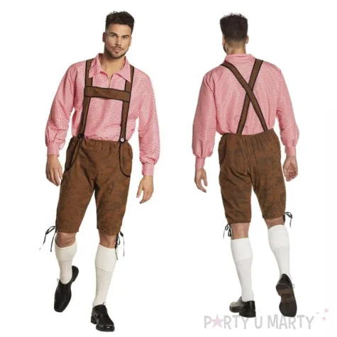 stroj meski na oktoberfest koszula i spodnie z szelkami bawarczyk festiwal piwa m l