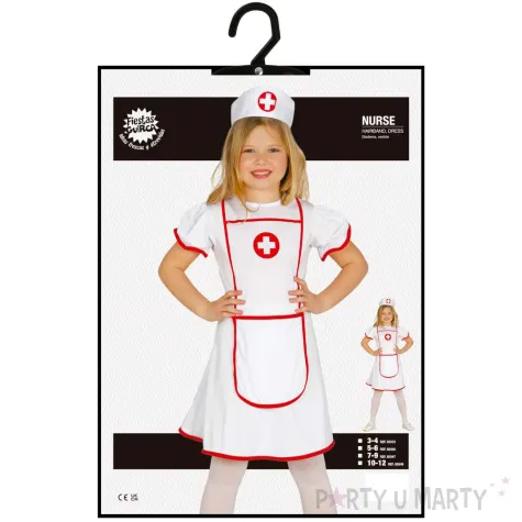 stroj pielegniarka dla dziewczynki na karnawal i bal przebierancow guirca 110 116