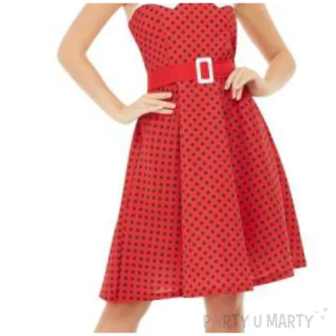 stroj pin up girl lata 40 50 czerwona smiffys rozm l