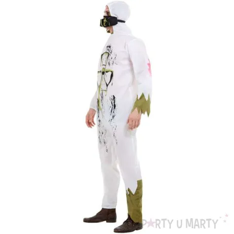 stroj zombie biohazard bialy smiffys rozm m