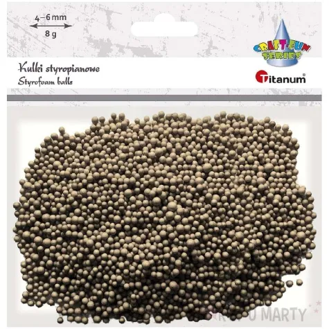 styropian kuleczki 4 6 mm brazowe jasne titanum 8 g