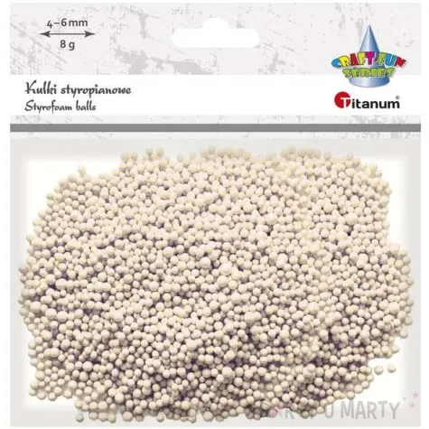 styropian kuleczki 4 6 mm ecru titanum 8 g