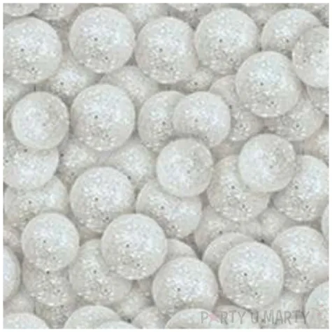 styropian kuleczki brokatowe biale titanum 20 g