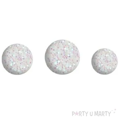 styropian kuleczki brokatowe biale titanum 20 g