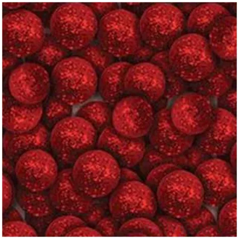 styropian kuleczki brokatowe czerwone titanum 20 g