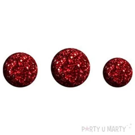 styropian kuleczki brokatowe czerwone titanum 20 g