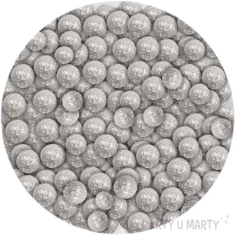 styropian kuleczki brokatowe srebrne titanum 20 g