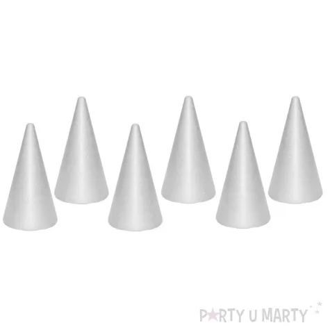 styropian stozek classic bialy aliga 25 cm 6 szt
