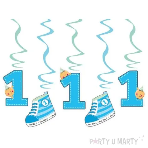 swiderki urodzinowe niebieskie dlugosc 60cm 1op