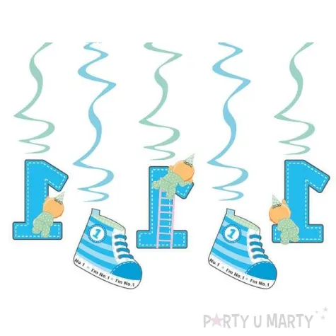 swiderki urodzinowe niebieskie dlugosc 60cm 1op