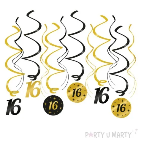 swiderki wiszace 16 urodziny classy party 12 szt pd party