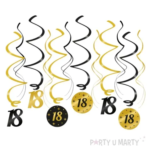 swiderki wiszace 18 urodziny classy party 12 szt pd party