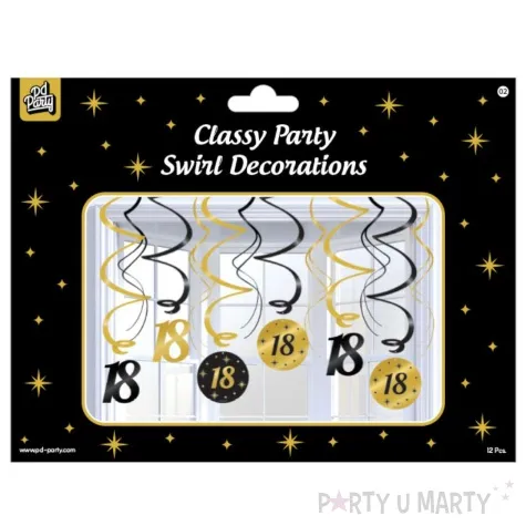 swiderki wiszace 18 urodziny classy party 12 szt pd party