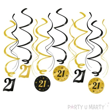swiderki wiszace 21 urodziny classy party 12 szt pd party