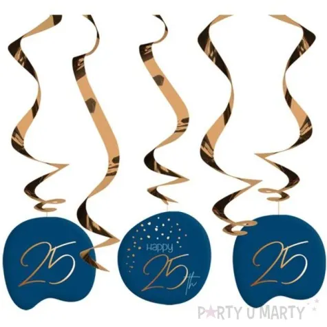 swiderki wiszace 25 urodziny happy birthday elegant folat 5 szt
