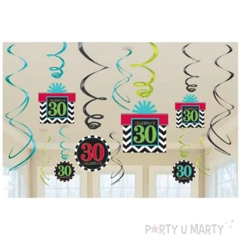 swiderki wiszace 30 urodziny amscan 12 szt