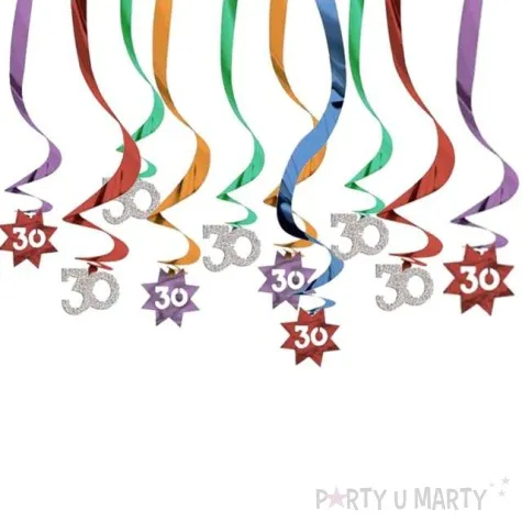 swiderki wiszace 30 urodziny mix amscan 12 szt